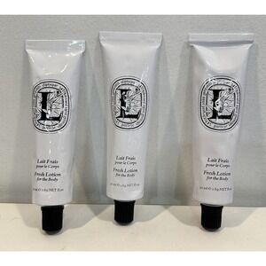 Diptyque Lait Frais 1.69 Oz 50 ml Body Lotion Travel Size Lot 3 Sealed Lotions